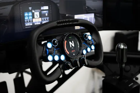 TORQ EVO 2 - sim racing wheel with illuminated controls and dashboard